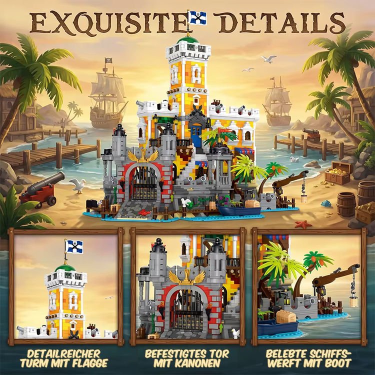 Piraten-Hafen – 4.975-teiliges Klemmbaustein-Set | LEGO-kompatibel