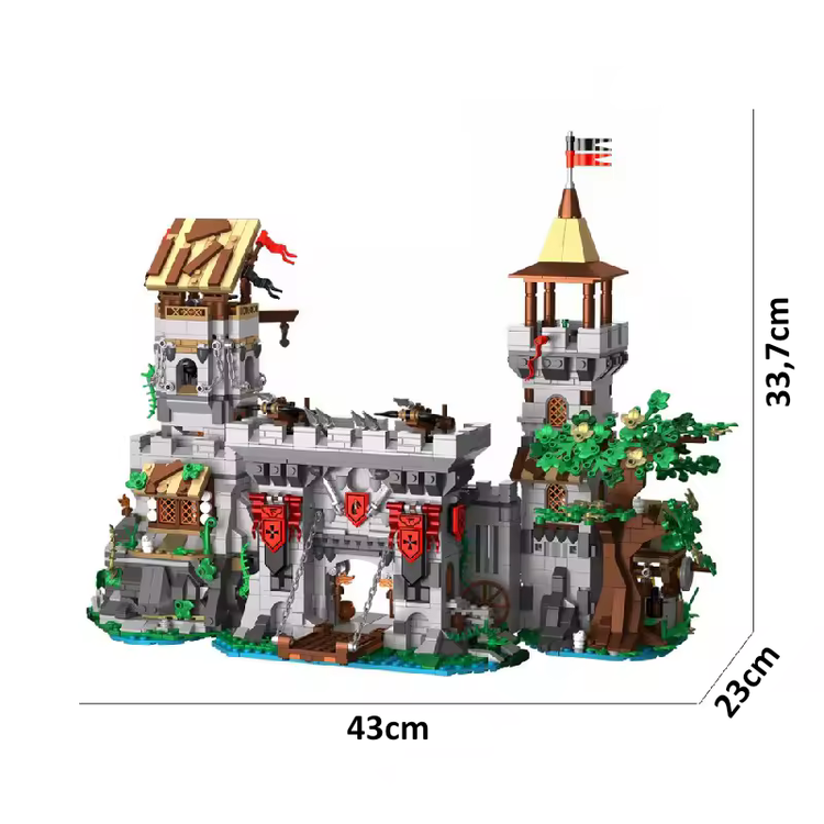 LEGO-kompatible Ritterburg der Heiligen Geisterritter - XXL-Bausatz mit 2.568 Teilen