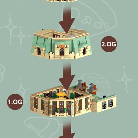 LEGO®-kompatibles Pariser Restaurant mit LED-Beleuchtung | 3.104 Steine