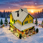 Weihnachtshaus mit Beleuchtung – festliches Klemmbaustein-Set | LEGO®-kompatibel