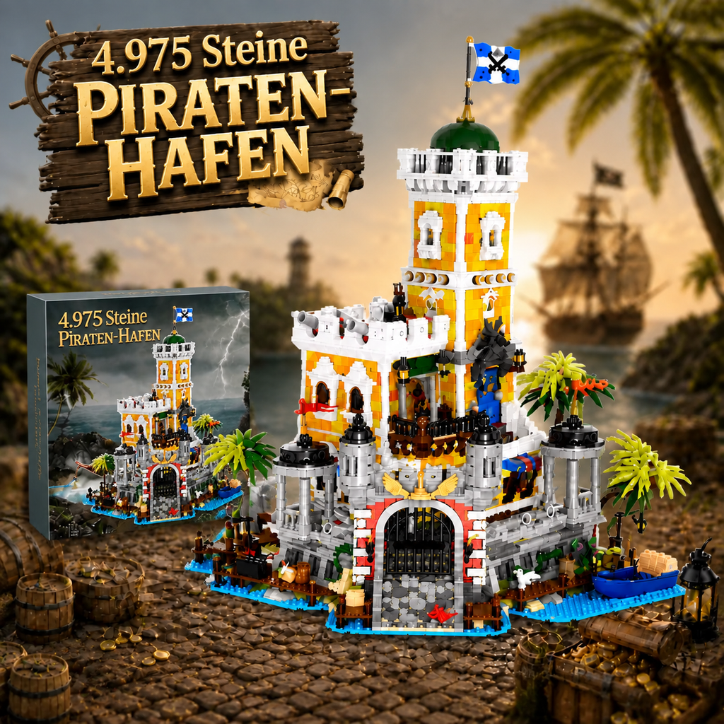 Piraten-Hafen – 4.975-teiliges Klemmbaustein-Set | LEGO-kompatibel