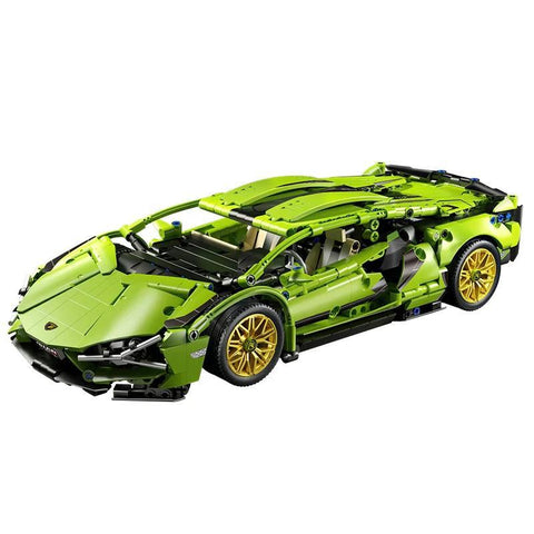 Supersportwagen grün – 1.280 Klemmbausteine | LEGO®-kompatibel