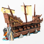 2912-teiliges Piratenschiff-Klemmbaustein-Set – großes Schiff mit Inneneinrichtung, Segeln und vielen Details