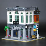 LEGO-kompatibler Bank-Bausatz mit Tresorraum + Wäscherei