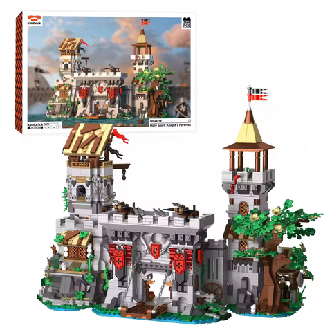 LEGO-kompatible Ritterburg der Heiligen Geisterritter - XXL-Bausatz mit 2.568 Teilen