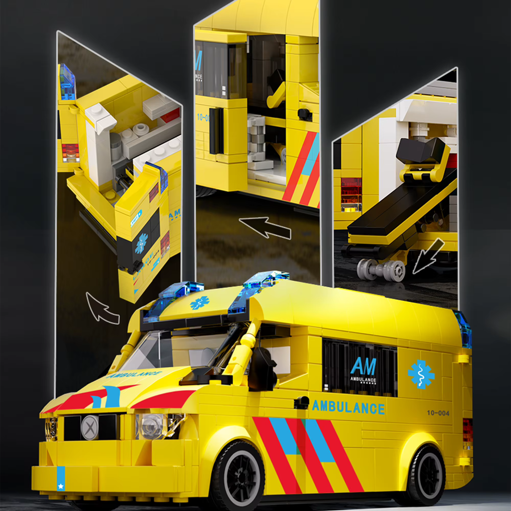 Lego-kompatibler Rettungswagen (Holland) - 648 Teile