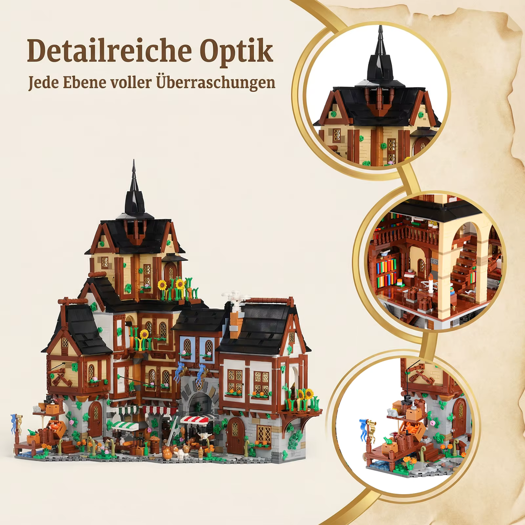 Mittelalterliche Stadt – 3.867-teiliges Architektur-Set | LEGO®-kompatibel