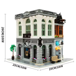 LEGO-kompatibler Bank-Bausatz mit Tresorraum + Wäscherei