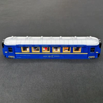 Klemmbaustein Dampflok mit 2 Personenwagen – 4-teiliges Zugmodell mit Schienen, 116 cm lang | LEGO-kompatibel