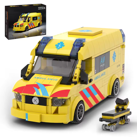 Lego-kompatibler Rettungswagen (Holland) - 648 Teile
