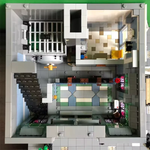 LEGO-kompatibler Bank-Bausatz mit Tresorraum + Wäscherei
