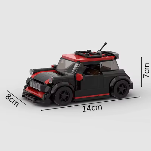 Mini-Cooper schwarz/rot