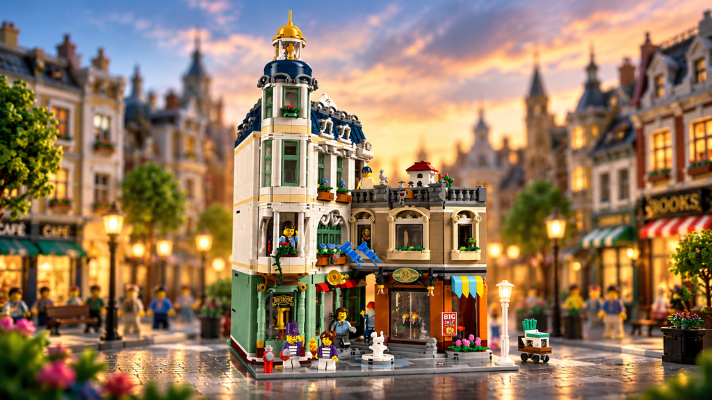 LEGO®-kompatible Einkaufsmeile - Bausteinset ähnlich Icons 11371
