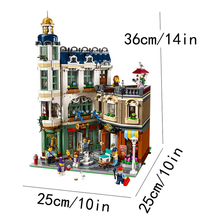 LEGO-kompatible Einkaufsmeile - Bausteinset ähnlich Icons 11371