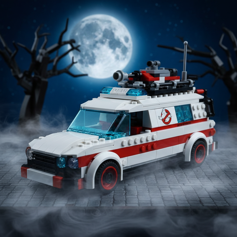 👻 Geisterjäger-Einsatzfahrzeug – 562-teiliges Klemmbaustein-Set | Halloween-Special