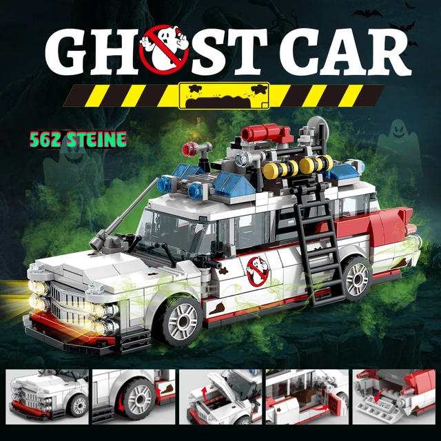 👻 Geisterjäger-Einsatzfahrzeug – 562-teiliges Klemmbaustein-Set | Halloween-Special