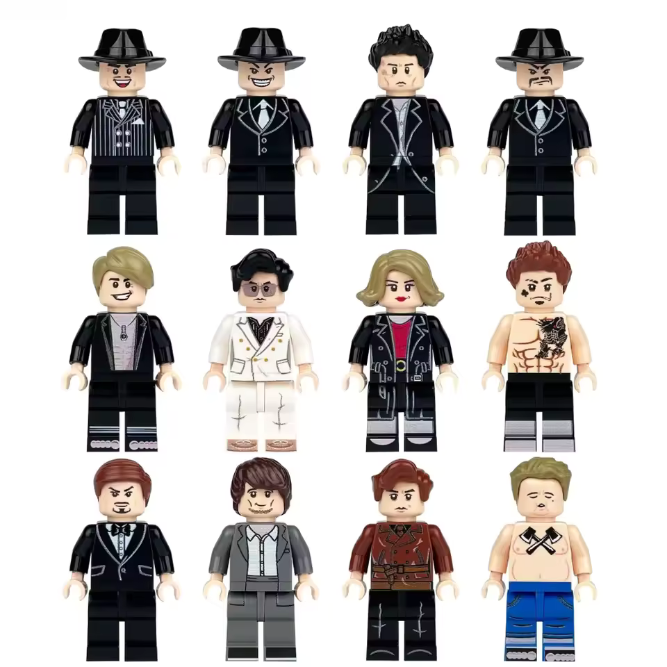 12 Mafia-Figuren – kompatibel mit LEGO®-Klemmbausteinen