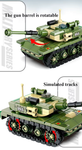 Panzer mit drehbarem Turm und Kettenantrieb | LEGO®-kompatibel