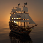 Piratenschiff Feed – Baustein-Look