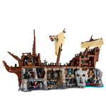 2912-teiliges Piratenschiff-Klemmbaustein-Set – großes Schiff mit Inneneinrichtung, Segeln und vielen Details