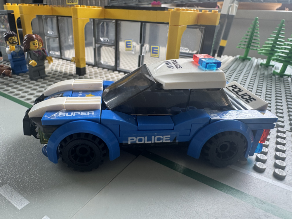 LEGO-kompatibles Polizeiauto – Bausatz Polizei Fahrzeug Spielzeug