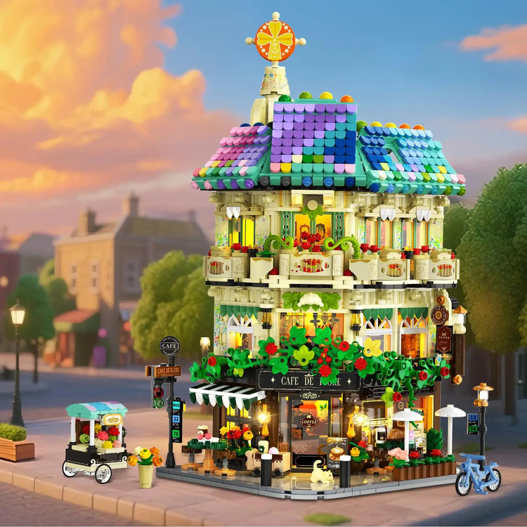 Café de Flore – detailreiches Klemmbaustein-Set mit 1.876 Teilen | LEGO-kompatibel