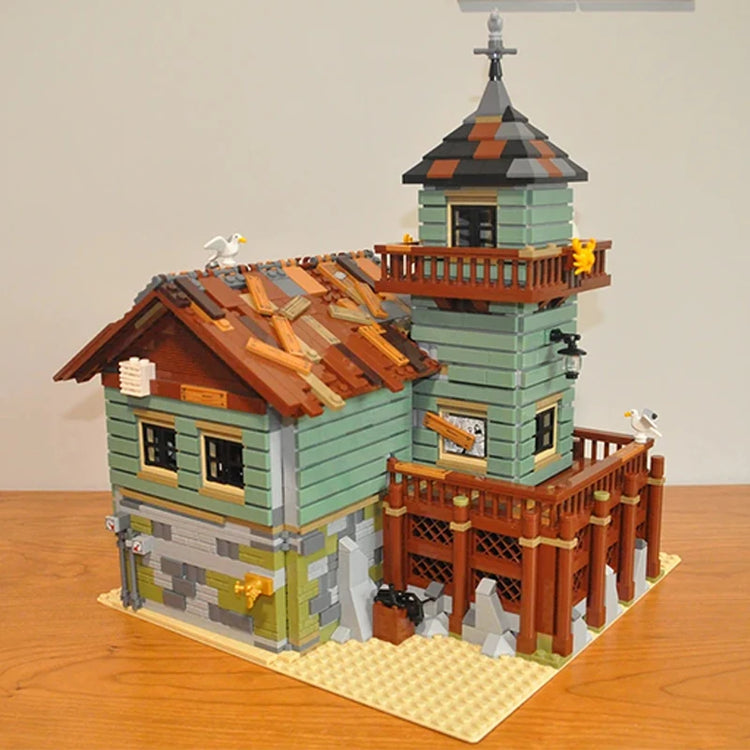 Fischerhaus am Hafen – detailreiches Klemmbaustein-Set mit 2.049 Teilen | LEGO-kompatibel