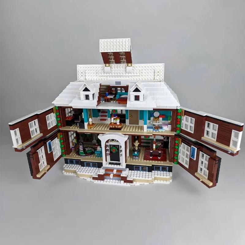 "Kevin allein zuhaus" - Großes Familienhaus – Klemmbaustein-Set mit 3.955 Teilen | LEGO-kompatibel