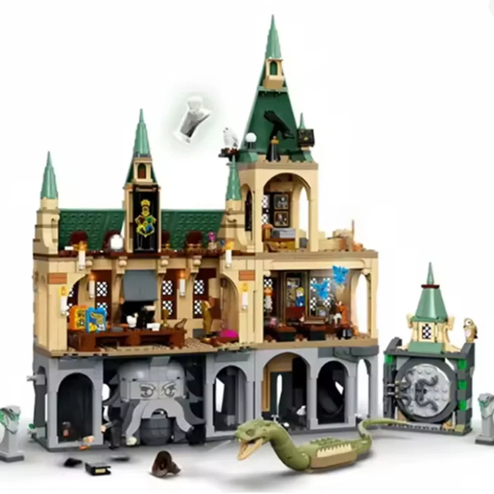 Fantasie-Burg – 1.176-teiliges Klemmbaustein-Set mit Türmen, Innenräumen & Zubehör | LEGO®-kompatibel