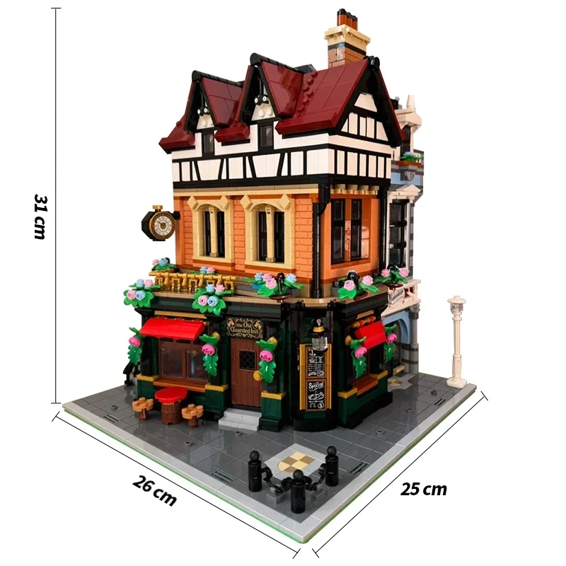 LEGO-kompatibles Eckhaus mit Pub - ähnlich Icons 10350