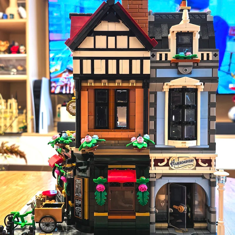 LEGO-kompatibles Eckhaus mit Pub - ähnlich Icons 10350