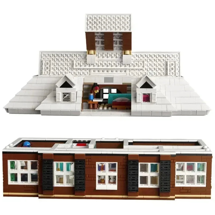 "Kevin allein zuhaus" - Großes Familienhaus – Klemmbaustein-Set mit 3.955 Teilen | LEGO-kompatibel
