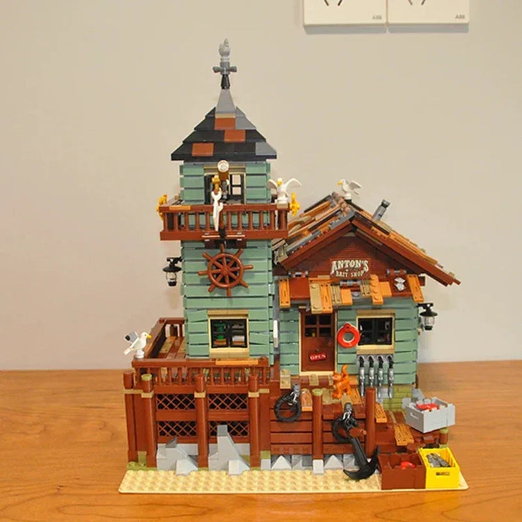 Fischerhaus am Hafen – detailreiches Klemmbaustein-Set mit 2.049 Teilen | LEGO-kompatibel