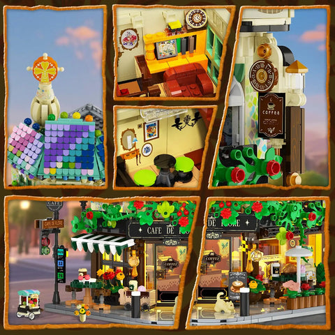 Café de Flore – detailreiches Klemmbaustein-Set mit 1.876 Teilen | LEGO-kompatibel