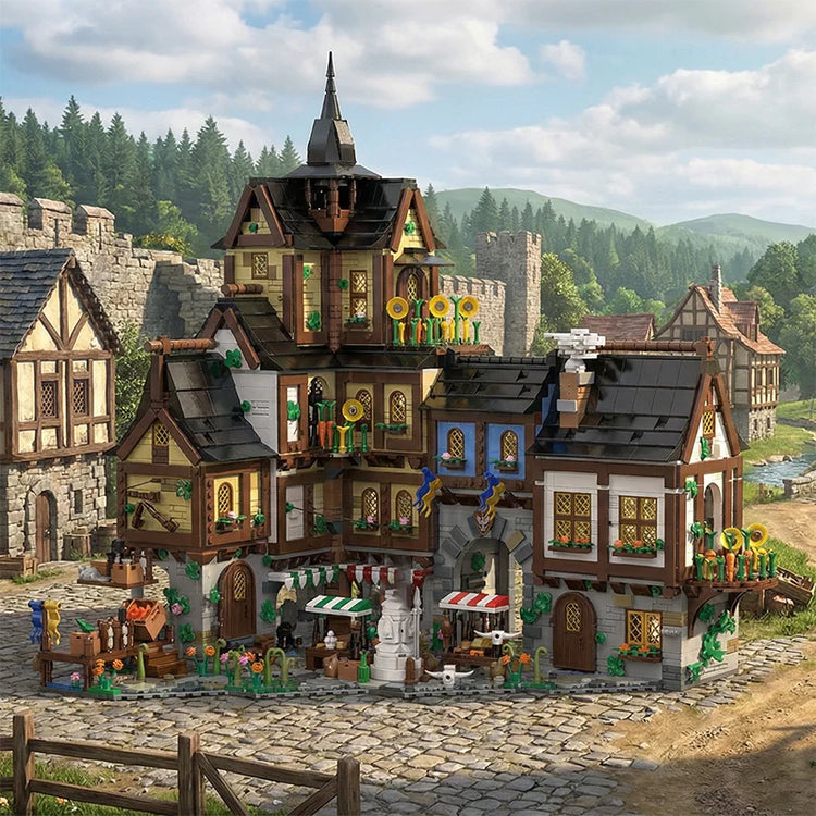 Mittelalterliche Stadt – 3.867-teiliges Architektur-Set | LEGO®-kompatibel