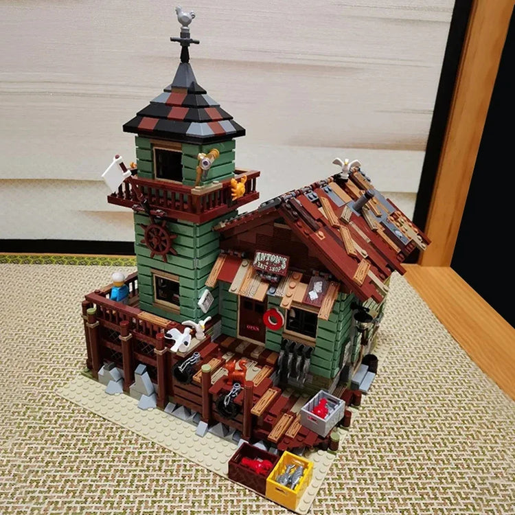 Fischerhaus am Hafen – detailreiches Klemmbaustein-Set mit 2.049 Teilen | LEGO-kompatibel