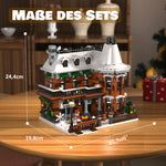 Verschneites Weihnachtshaus "Wonderful Life" mit LED-Beleuchtung | LEGO®-kompatibel