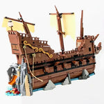 2912-teiliges Piratenschiff-Klemmbaustein-Set – großes Schiff mit Inneneinrichtung, Segeln und vielen Details