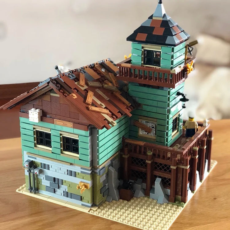 Fischerhaus am Hafen – detailreiches Klemmbaustein-Set mit 2.049 Teilen | LEGO-kompatibel