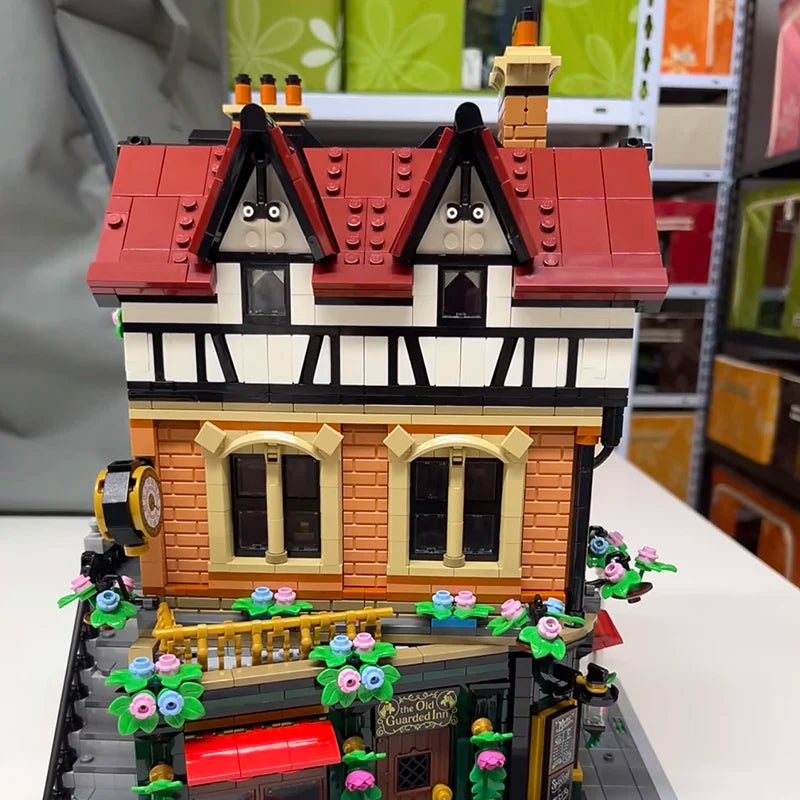 LEGO-kompatibles Eckhaus mit Pub - ähnlich Icons 10350
