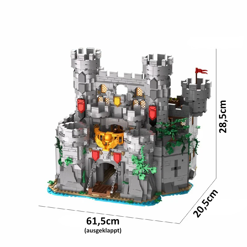 Baustein-Set Ritterburg „Heiliger Geist Schwert“ – modulare mittelalterliche Burg, 2.654 Teile