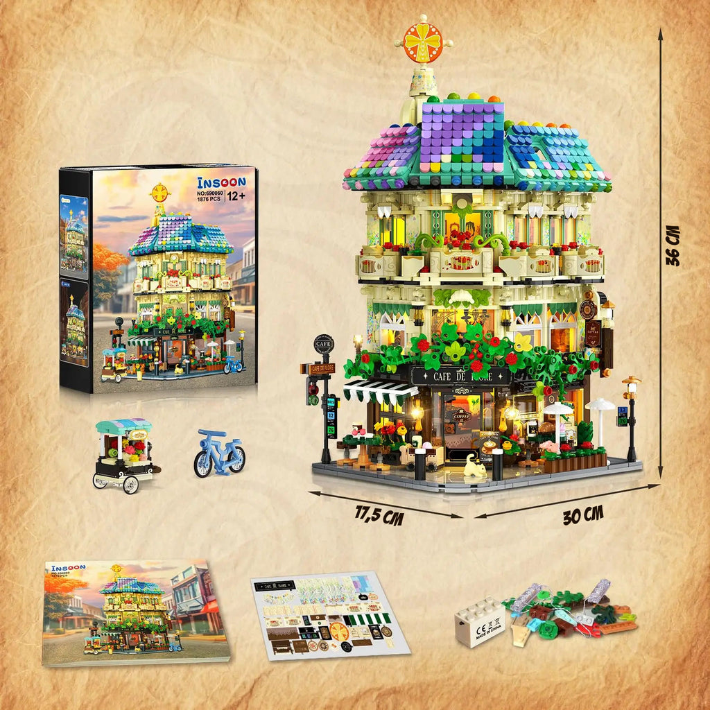 Café de Flore – detailreiches Klemmbaustein-Set mit 1.876 Teilen | LEGO-kompatibel