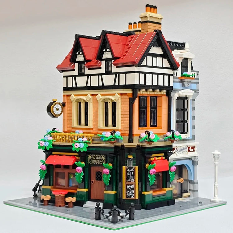 LEGO-kompatibles Eckhaus mit Pub - ähnlich Icons 10350