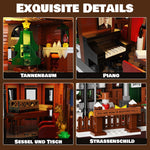 Verschneites Weihnachtshaus "Wonderful Life" mit LED-Beleuchtung | LEGO®-kompatibel