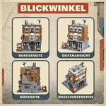 Retro-Eisenwaren-Geschäft – 3.642-teiliges Modular Building mit 7 Figuren | LEGO®-kompatibel
