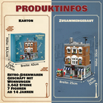 Retro-Eisenwaren-Geschäft – 3.642-teiliges Modular Building mit 7 Figuren | LEGO®-kompatibel