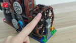 Windmühle mit Wasserrad – 1.580-teiliges Klemmbaustein-Modell mit LED-Beleuchtung | LEGO®-kompatibel