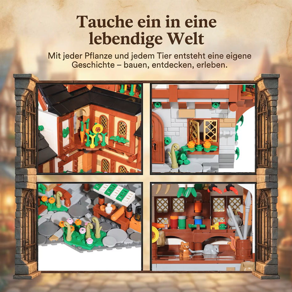 Mittelalterliche Stadt – 3.867-teiliges Architektur-Set | LEGO®-kompatibel