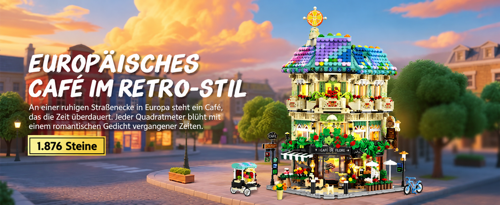 Café de Flore – detailreiches Klemmbaustein-Set mit 1.876 Teilen | LEGO-kompatibel
