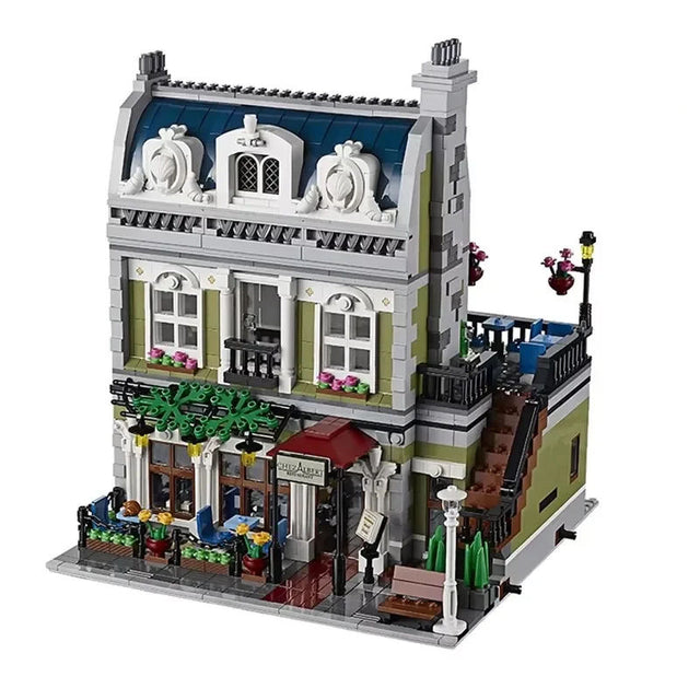 Restaurant Klemmbaustein-Set mit 2.469 Teilen – Modularer Gebäudebausatz | ähnlich Lego® 10243
